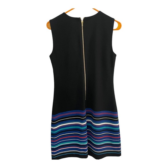 Calvin Klein Black Multicolor Striped Sheath A Line Dress Women's Size 6 - Picture 3 of 9